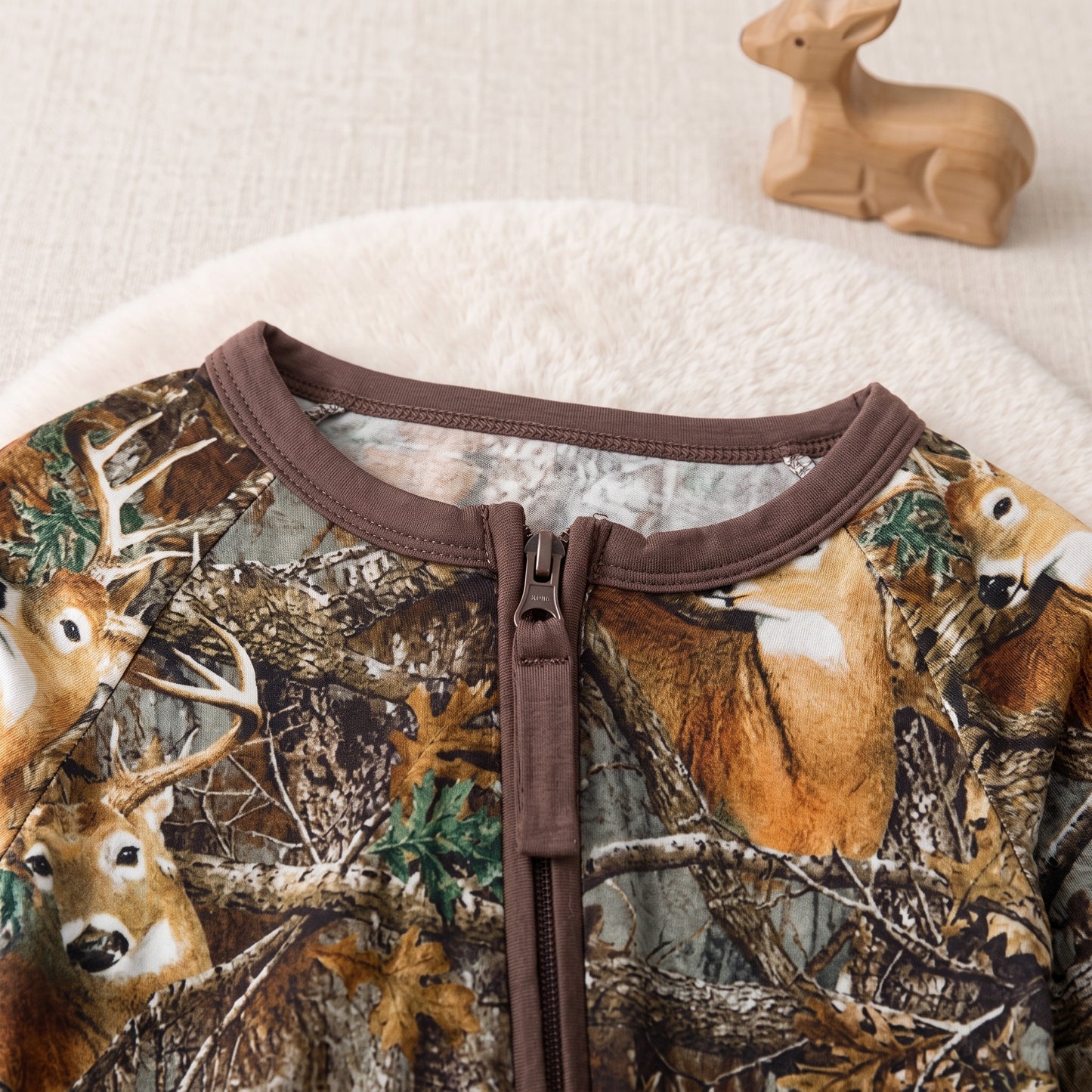 Wild Deer Baby Zip Romper