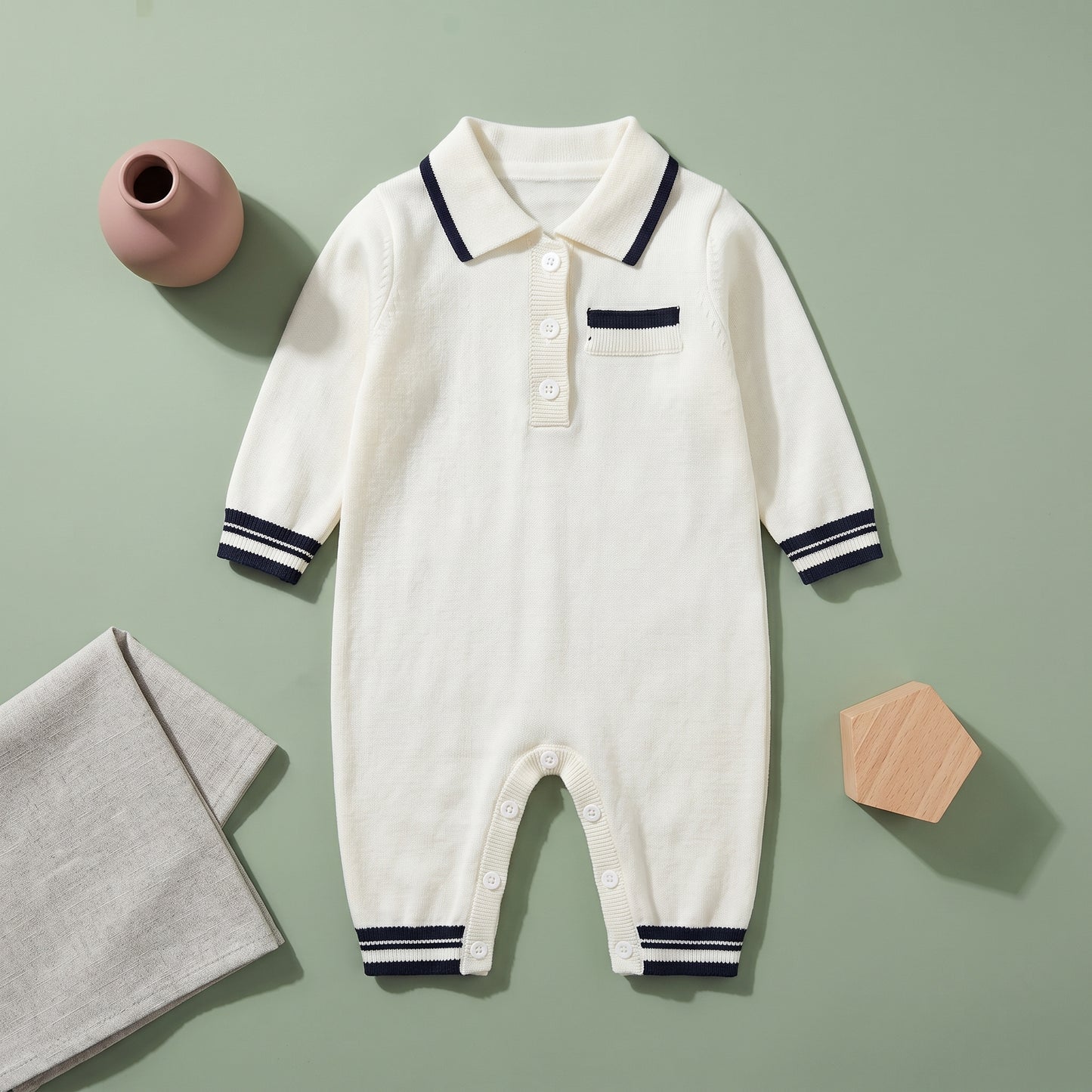 Jasper Classic Cotton Baby Boy Romper