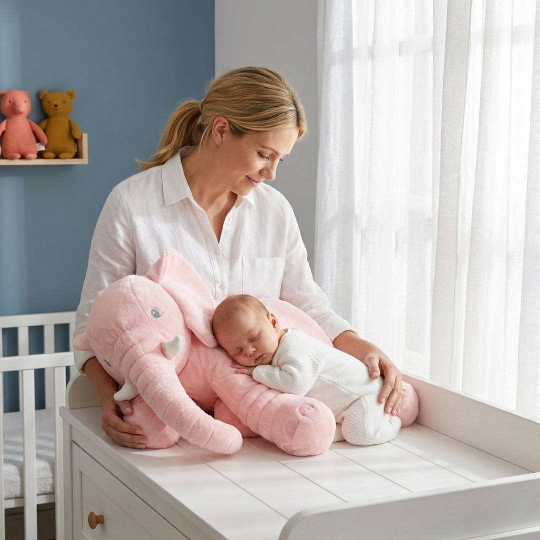 Elephant Shape Baby Cuddle Pillow