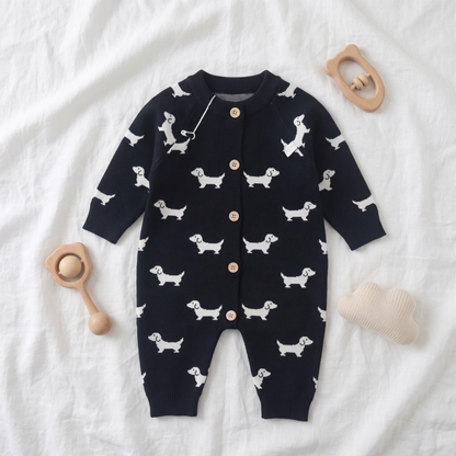 Lilo Knit Romper - Black