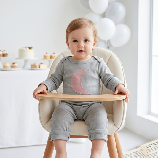 Lilo Long Sleeve Cotton Romper - Grey