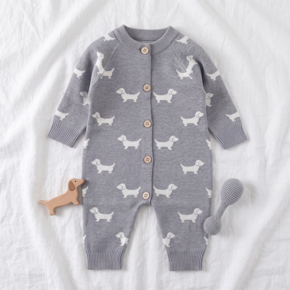 Lilo Knit Romper - Grey