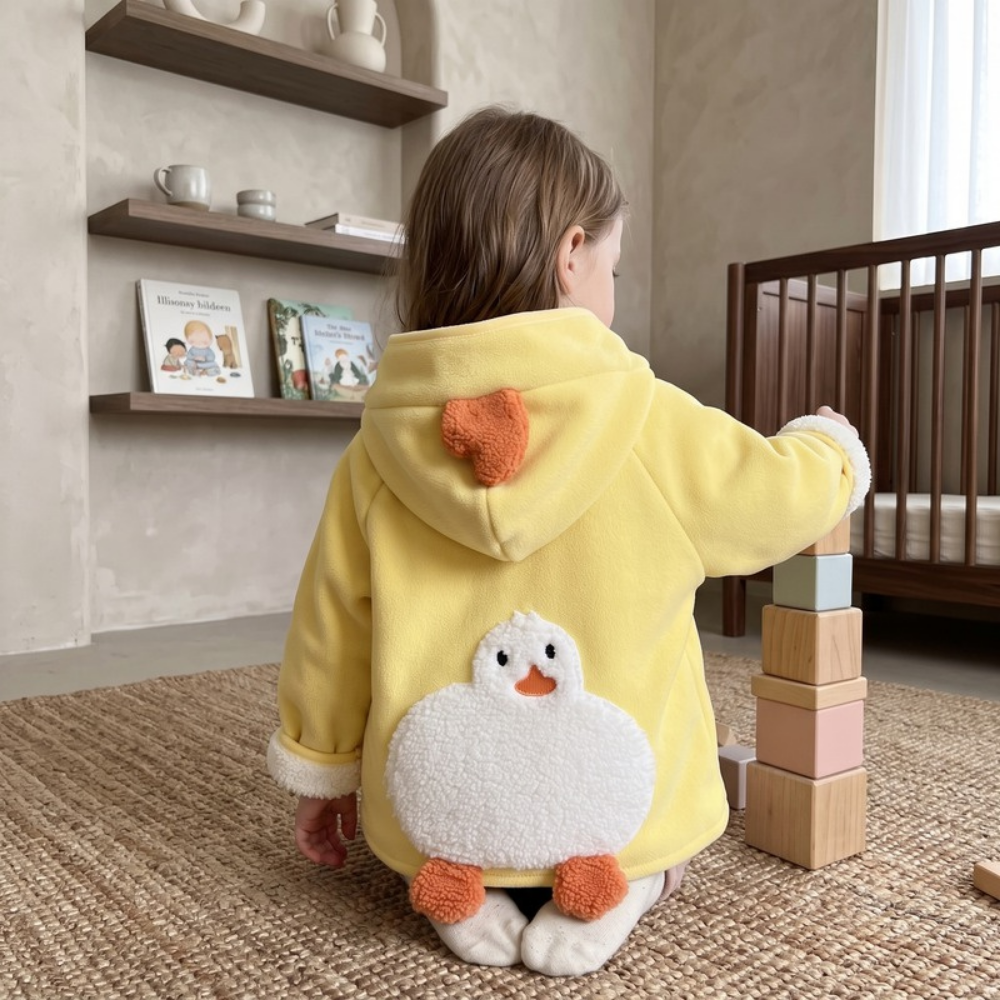 Lilo Hooded Fleece Jacket - Yellow Duckling