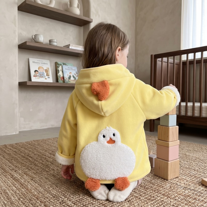 Lilo Hooded Fleece Jacket - Yellow Duckling