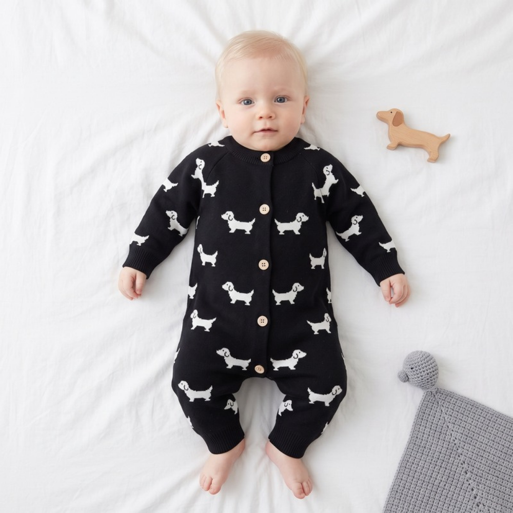 Lilo Knit Romper - Black