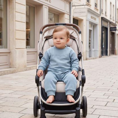Lilo Long Sleeve Baby Romper - Light Blue