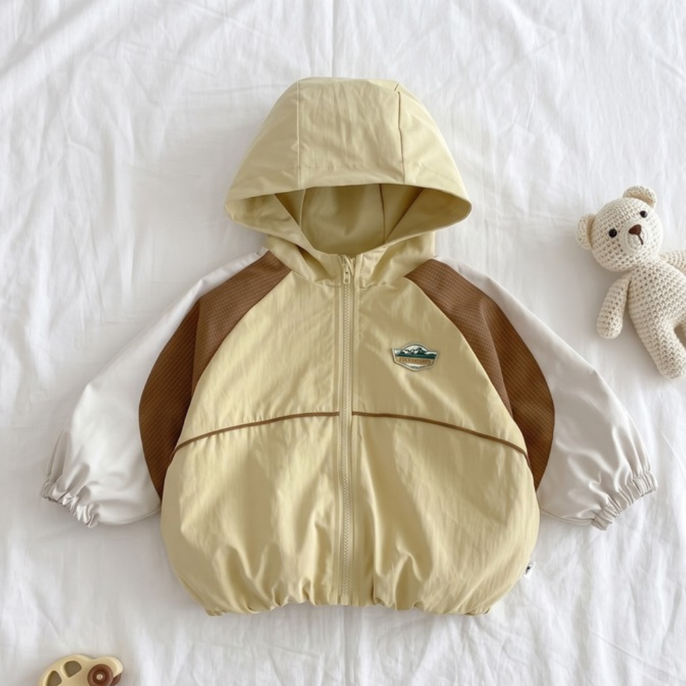 Lilo Colour Block Hooded Jacket and Cargo Pants Set - Lemon Yellow Jacket