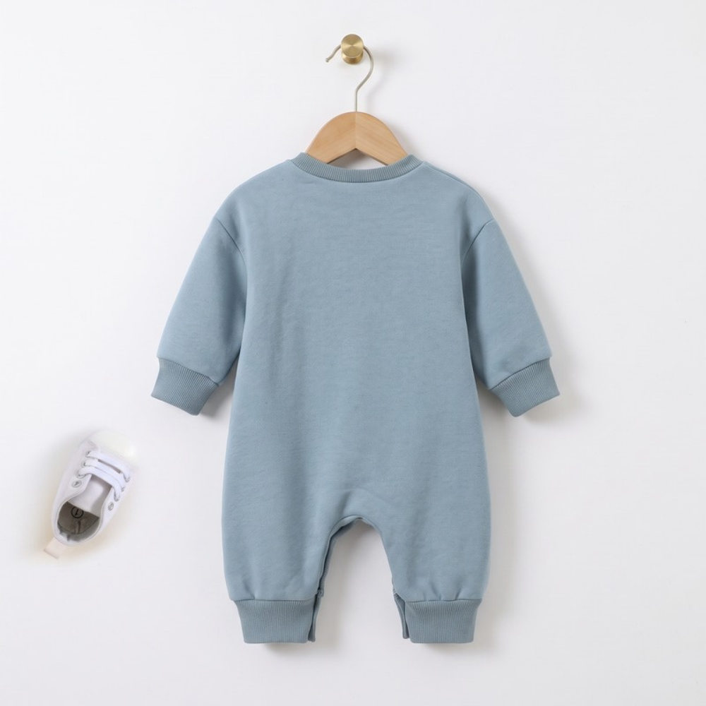 Lilo Long Sleeve Baby Romper - Light Blue