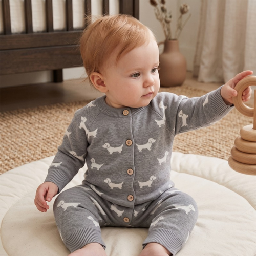 Lilo Knit Romper - Grey