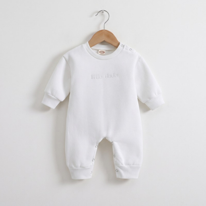 Lilo Long Sleeve Baby Romper - White