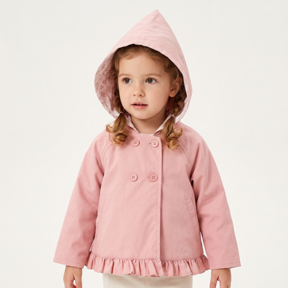 Lilo Reversible Bear Hooded Jacket - Pink