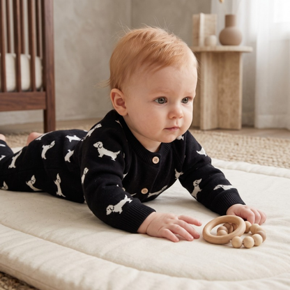 Lilo Knit Romper - Black
