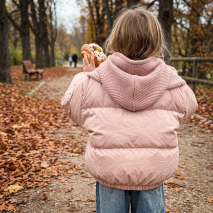 Lilo Padded Coat and Hat Set - Blush Pink