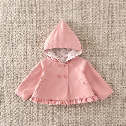 Lilo Reversible Bear Hooded Jacket - Pink