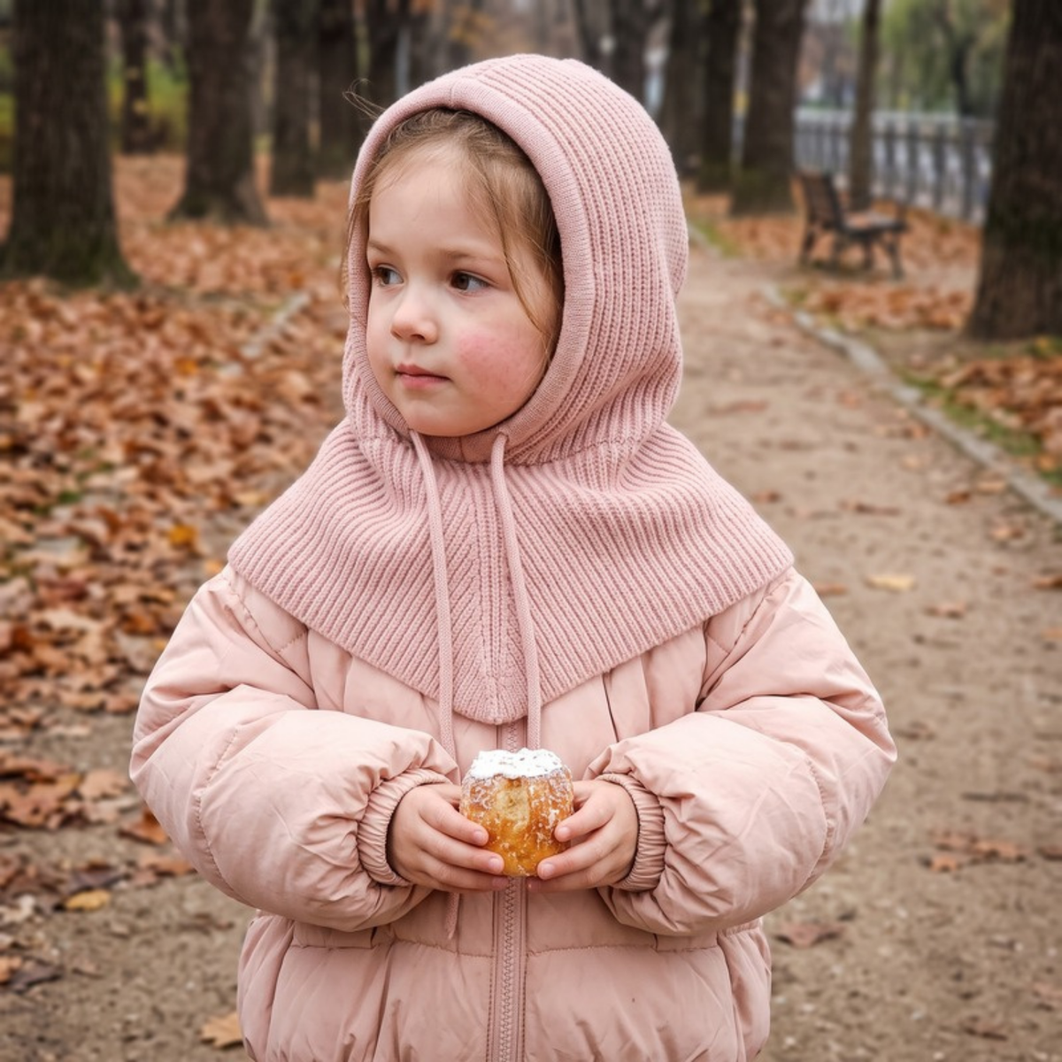 Lilo Padded Coat and Hat Set - Blush Pink