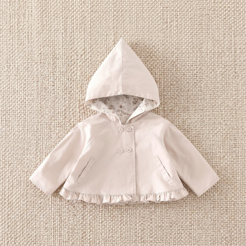 Lilo Reversible Bear Hooded Jacket - Ivory