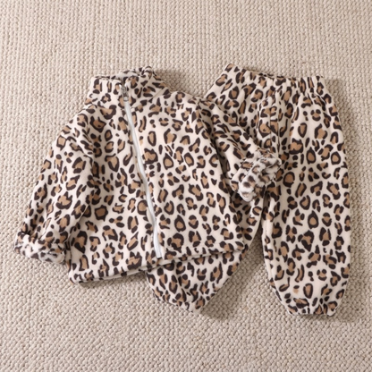 Lilo Double Sided Velvet Pyjama Set - Leopard