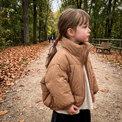 Lilo Padded Coat and Hat Set - Camel