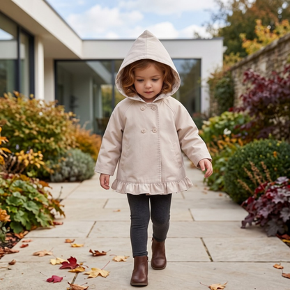 Lilo Reversible Bear Hooded Jacket - Ivory