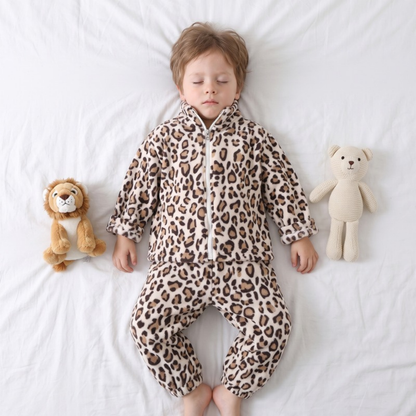 Lilo Double Sided Velvet Pyjama Set - Leopard