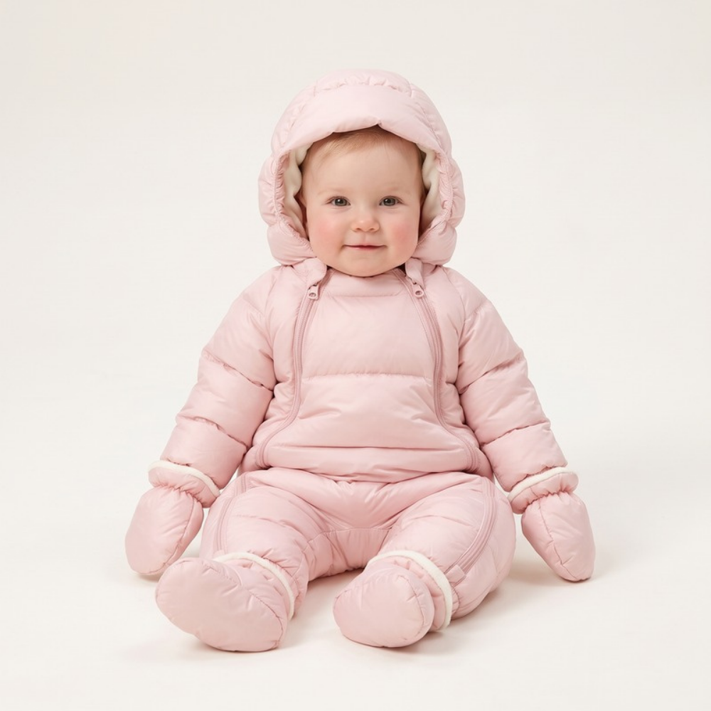 Lilo Baby Down Snowsuit - Blush Pink