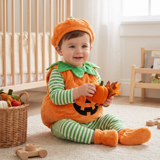 Lilo Pumpkin Sleeveless Romper Three Piece Set