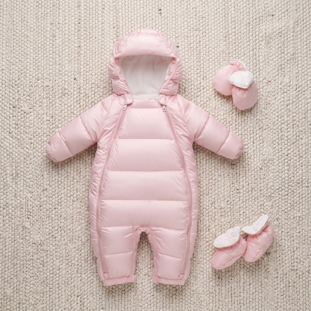 Lilo Baby Down Snowsuit - Blush Pink