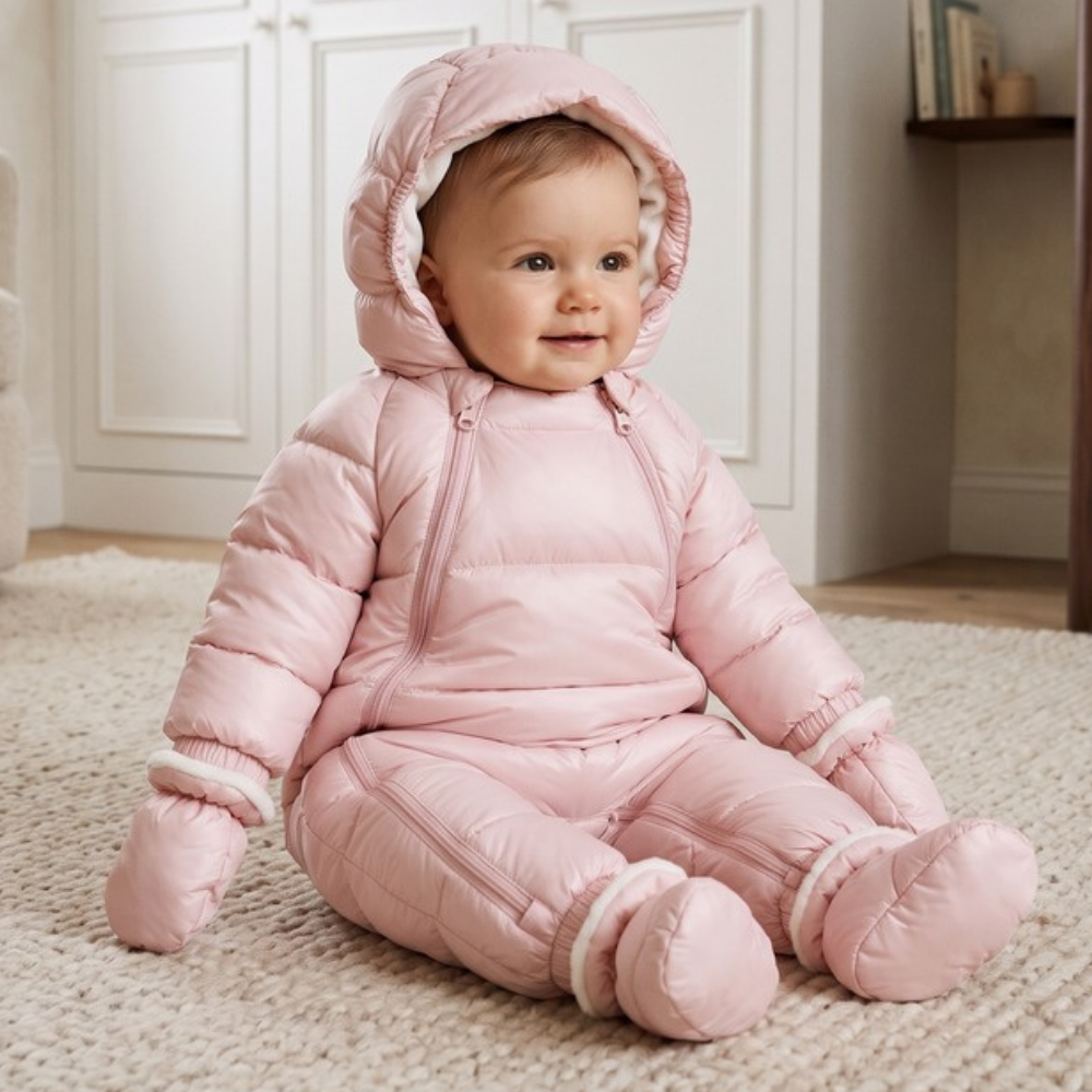 Lilo Baby Down Snowsuit - Blush Pink