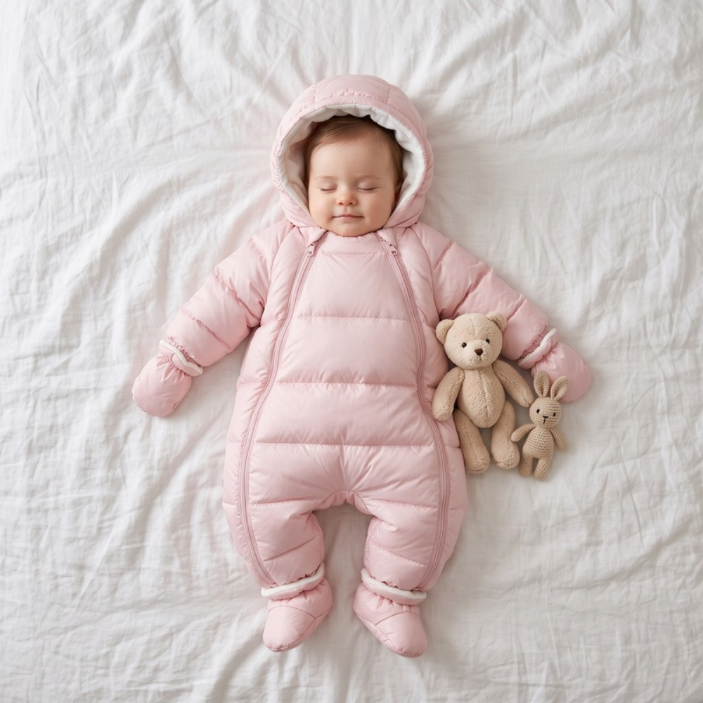 Lilo Baby Down Snowsuit - Blush Pink