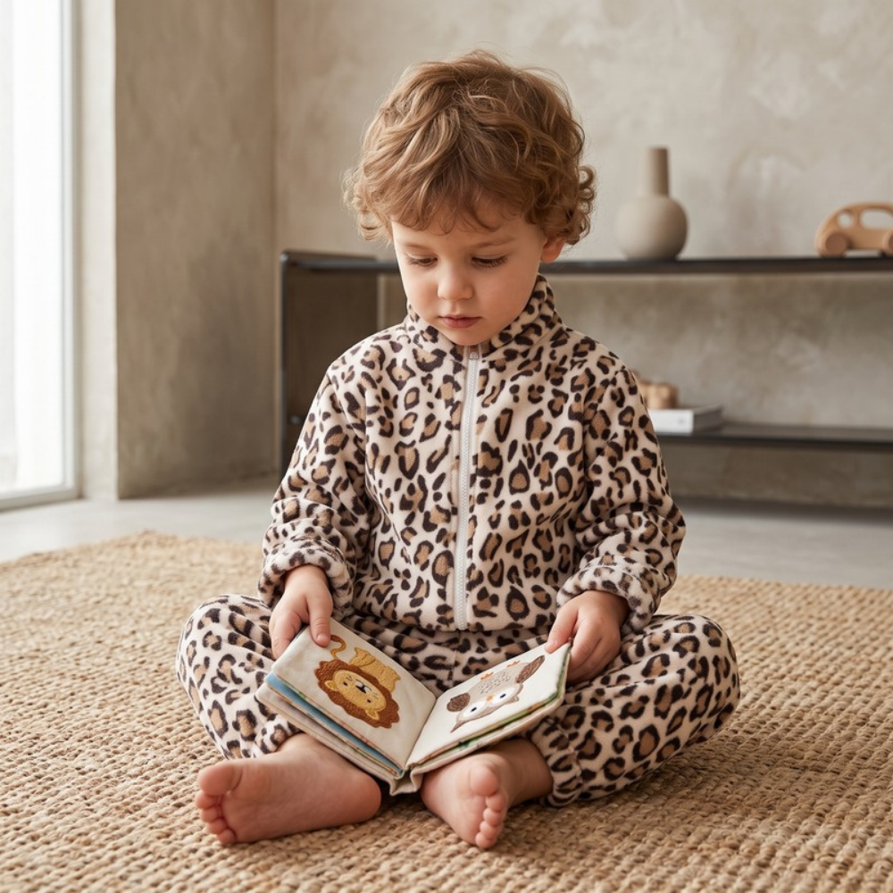 Lilo Double Sided Velvet Pyjama Set - Leopard