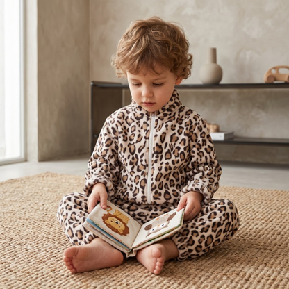 Lilo Double Sided Velvet Pyjama Set - Leopard