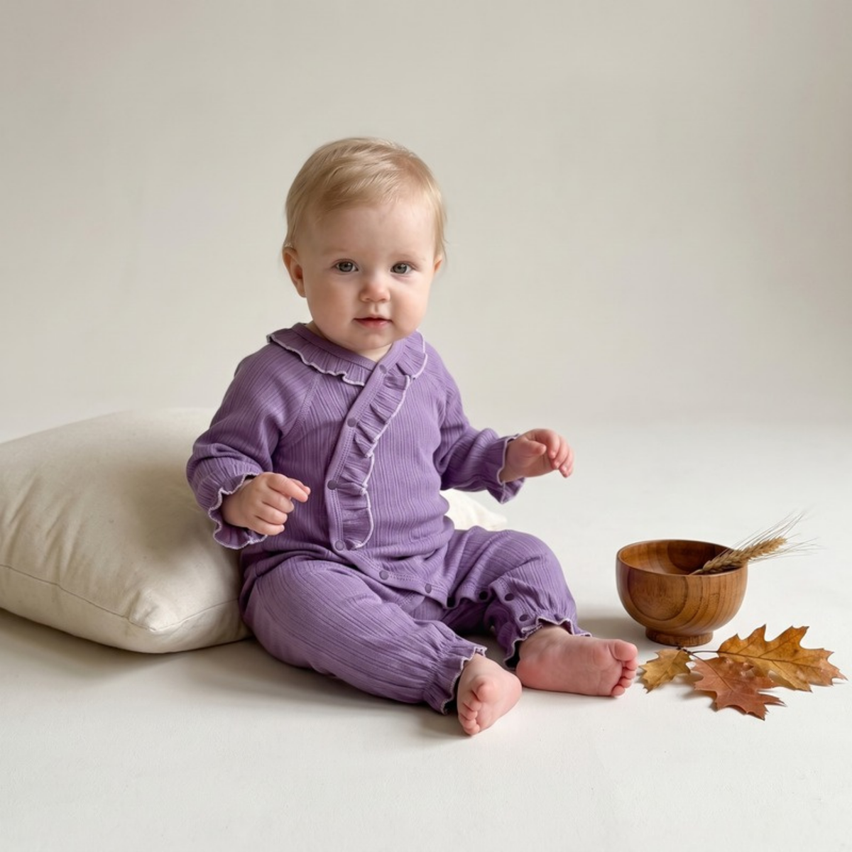 Lilo Seamless Cotton Romper - Lavender
