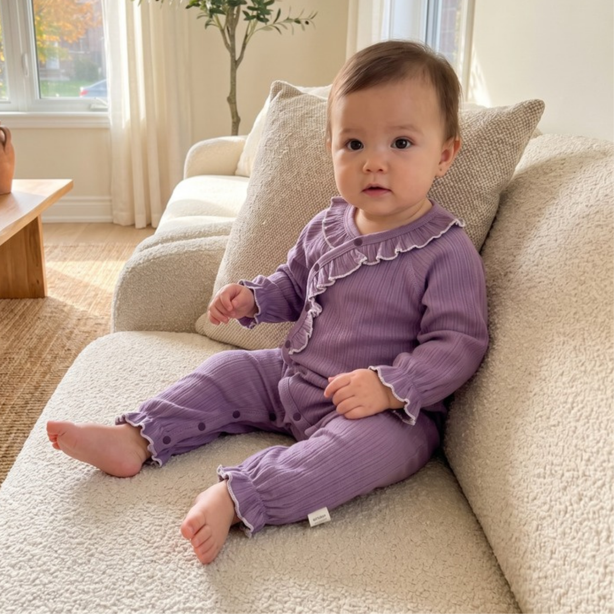Lilo Seamless Cotton Romper - Lavender