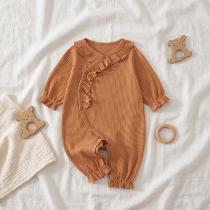 Lilo Seamless Cotton Romper - Caramel