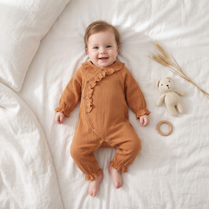 Lilo Seamless Cotton Romper - Caramel