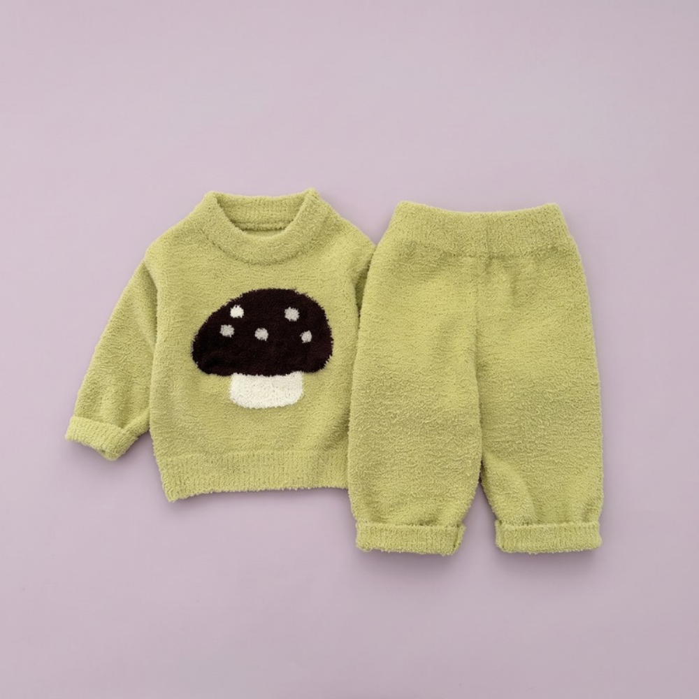 Lilo Soft Velvet Baby Pyjama Set - Green