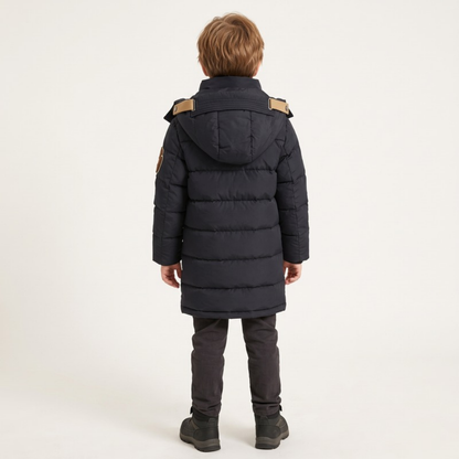Lilo Boys Long Down Coat - Black