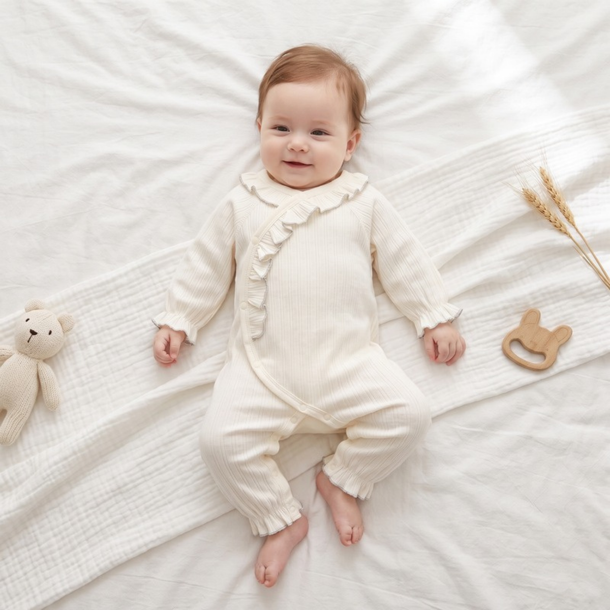 Lilo Seamless Cotton Romper - Cream
