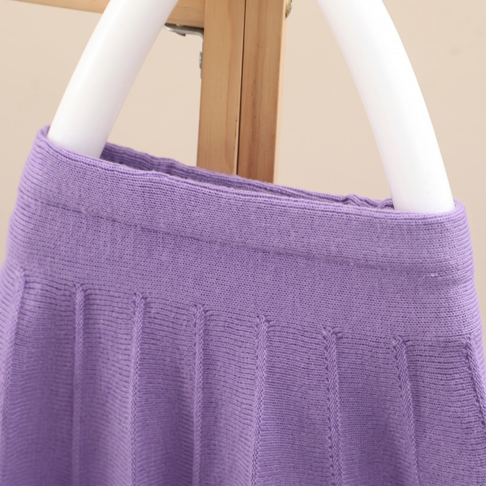Lilo Knit Cardigan Two Piece Set - Grape Purple