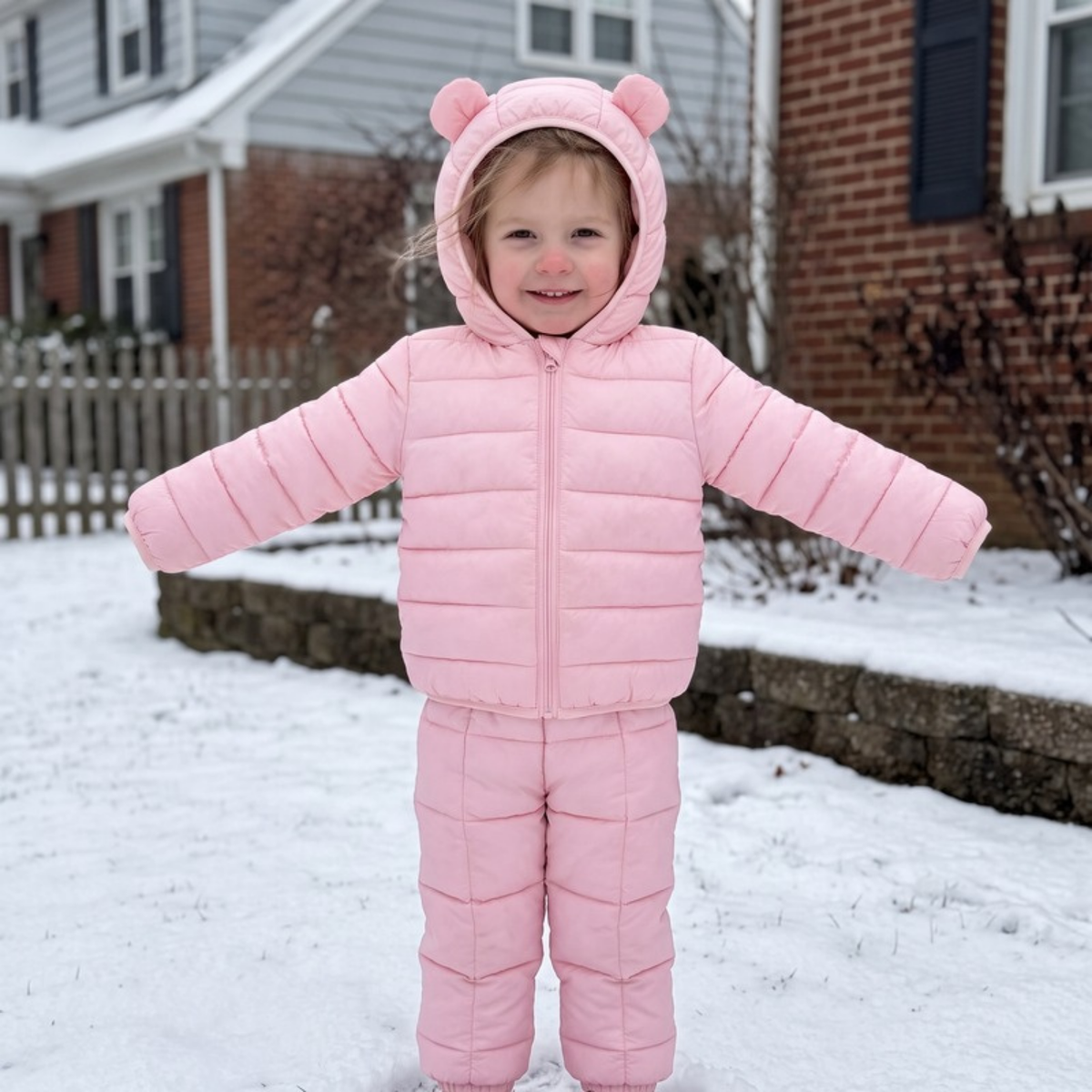 Lilo Hooded Jacket and Pants Set - Pink