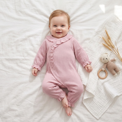 Lilo Seamless Cotton Romper - Dusty Pink