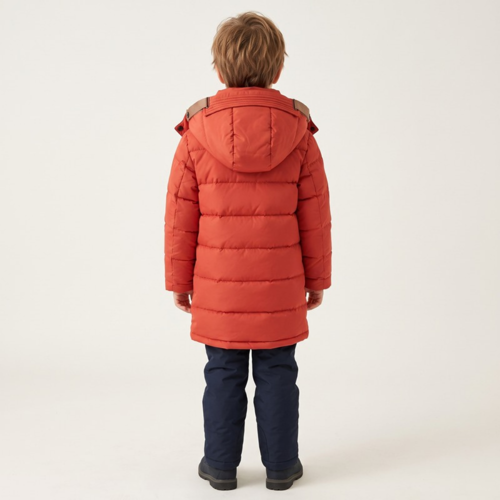 Lilo Boys Long Down Coat - Red