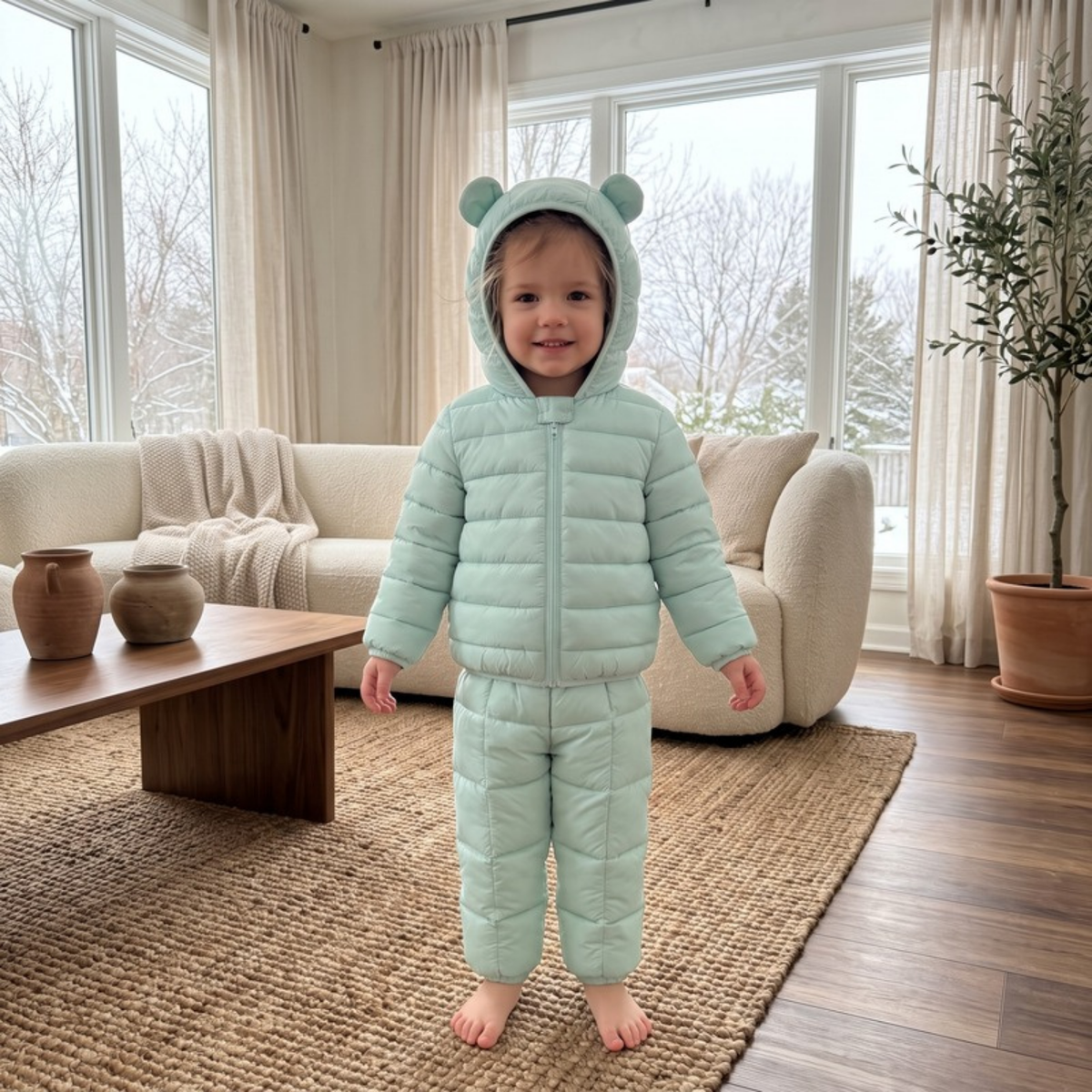 Lilo Hooded Jacket and Pants Set - Mint