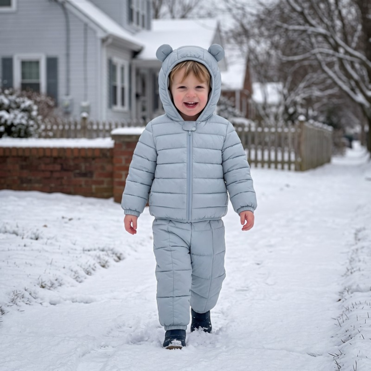 Lilo Hooded Jacket and Pants Set - Powder Blue