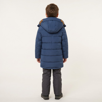Lilo Boys Long Down Coat - Blue