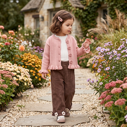 Lilo Floral Knit Three Piece Set - Pink