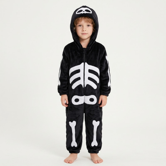 Lilo Halloween Animal Romper - Black Skeleton
