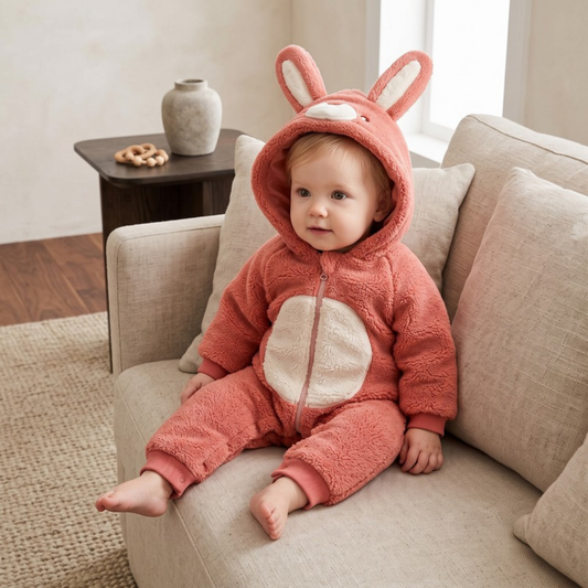 Lilo Padded Newborn Outfit Set - Pink Rabbit