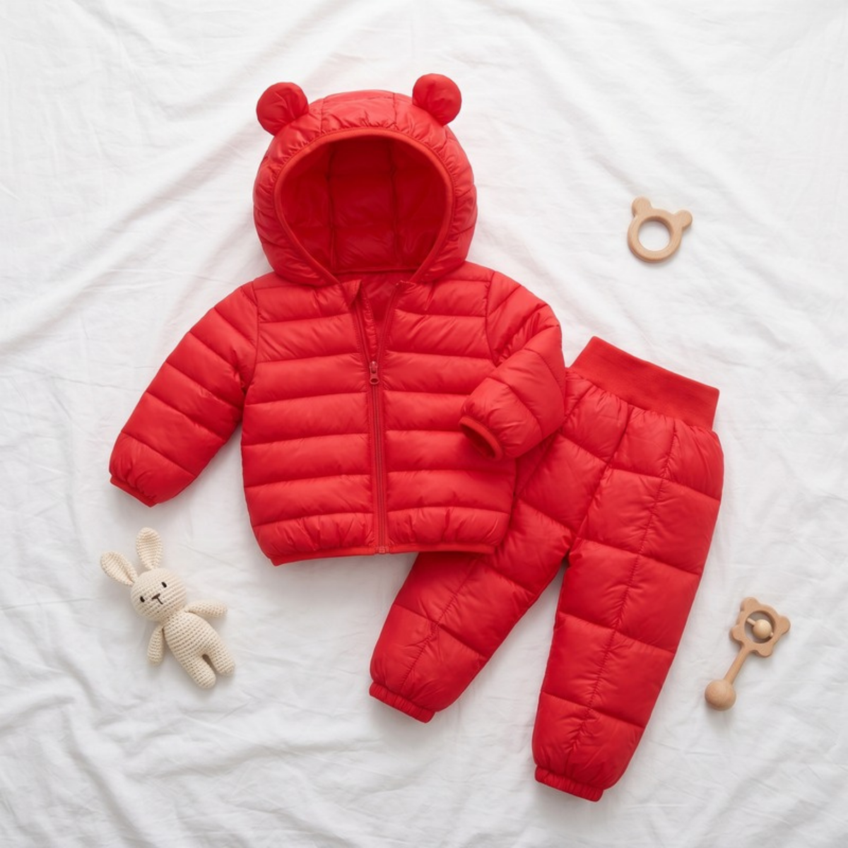 Lilo Hooded Jacket and Pants Set - Red