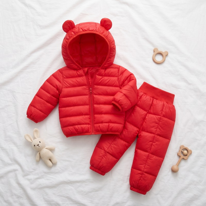 Lilo Hooded Jacket and Pants Set - Red